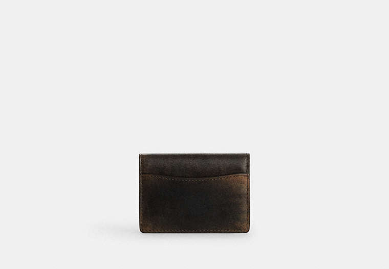 Coach Card Case With Charms In Loved Leather